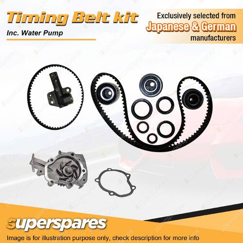 Superspares Timing Belt Kit & Water Pump for Toyota Corolla AE80 2A-C AE82 4A-LC