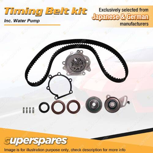 Timing Belt Kit & Water Pump for Toyota Landcruiser Bundera LJ70RV Chaser Dyna