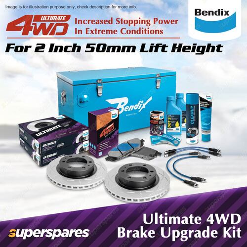 2" Lift Bendix Ultimate 4WD Front Brake Upgrade Kit for Nissan Navara D23 NP300