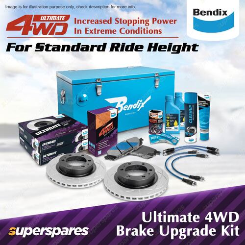 Bendix ULT 4WD Front Brake Upgrade Kit for Toyota Landcruiser HDJ 101 100 UZJ100