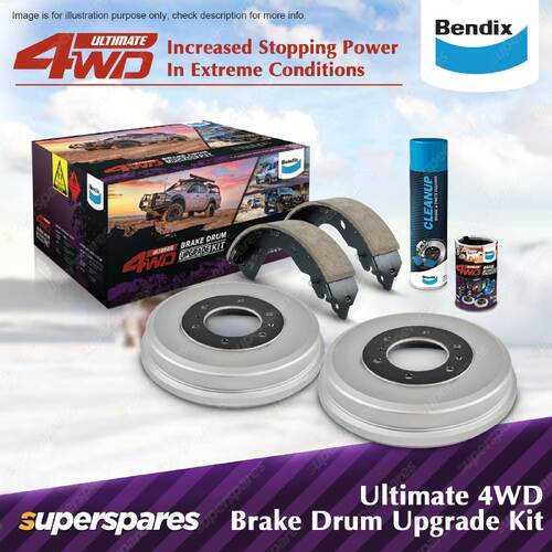 Bendix ULT 4WD Rear Brake Drum Upgrade Kit for Toyota Hilux KUN26 GGN25 GUN135