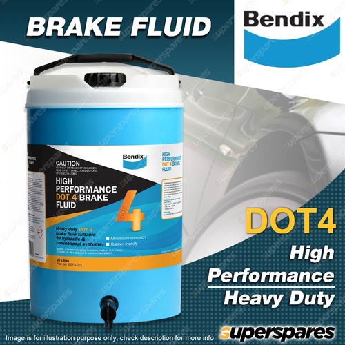 1x Bendix Heavy Duty Brake Fluid DOT 4 for Cars Trucks Buses Motorcycles 20L