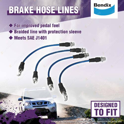 Bendix Rear Ultimate 4WD Brake Hose Kit for Toyota Land Cruiser VDJ200 UZJ200