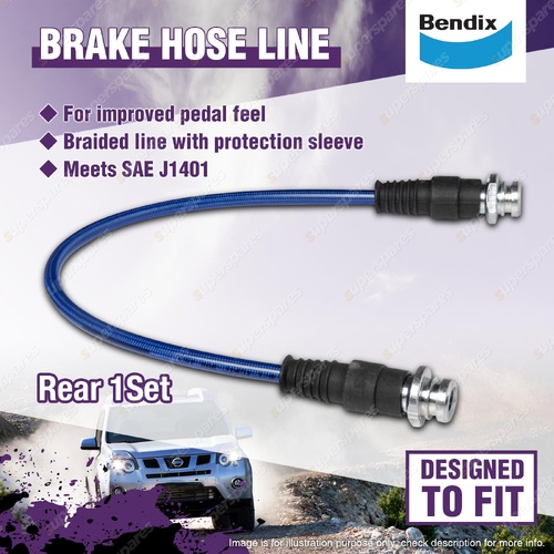 Bendix Rear Middle ULT4WD Brake Hose Kit for Ford Ranger PY W Rear Drum Brakes