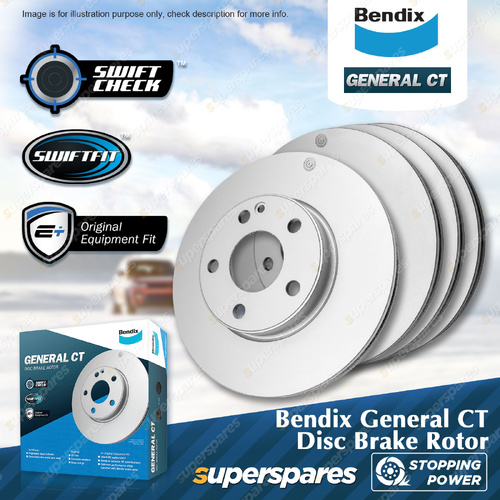 Bendix F + R GCT Brake Rotors for Holden Calais VZ VT VX VY Adventra Caprice