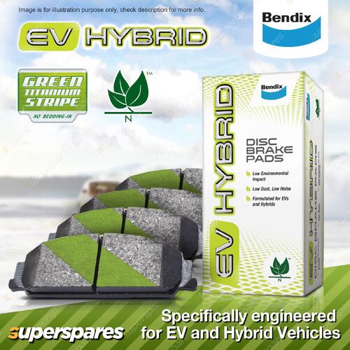 4Pcs Rear Bendix EV-Hybrid Brake Pads for Hyundai Accent RB Elantra MD UD Grande