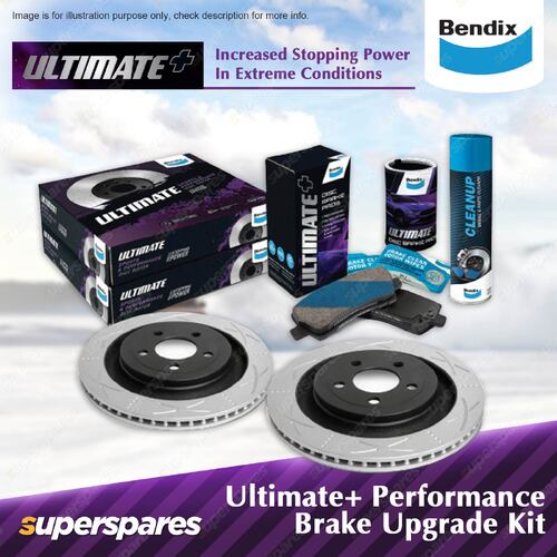 Bendix Rear ULT+ Brake Upgrade Kit for Subaru Impreza GG GD with Solid Disc