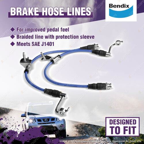 1 Set 50mm Lift Bendix Front Ultimate 4WD Brake Hose Kit for Isuzu D-MAX RG