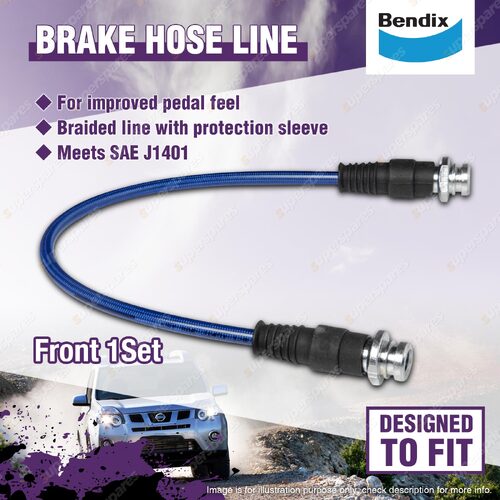 Bendix Front 50mm Lift ULT 4WD Brake Hose Kit for Nissan Patrol TY61 Y61 GR GU