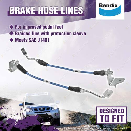 2" Lift Bendix Rear Ultimate 4WD Brake Hose Kit for Jeep Grand Cherokee WK2 WK