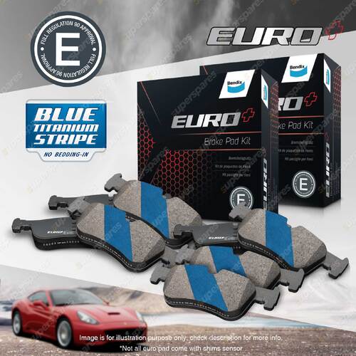 8Pcs Front + Rear Bendix Euro Brake Pads Set for Citroen C2 JM C3 HB 1.6