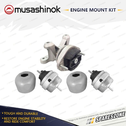 Front + Rear Engine Mount Kit for Audi A4 B6 1.8T 2.0L ALT AVJ 00-05 Auto