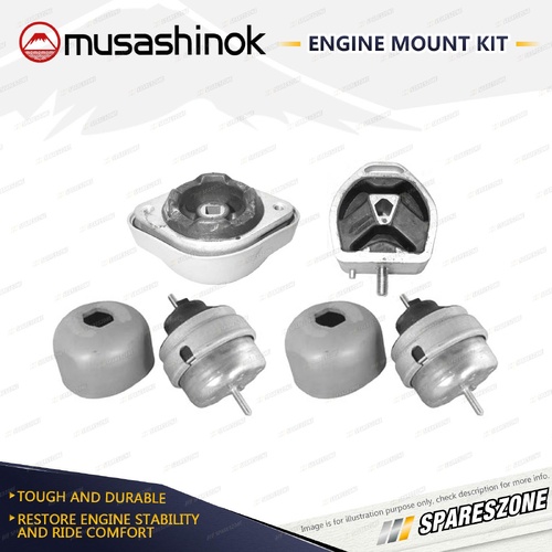 Front + Rear Engine Mount Kit for Audi A4 B5 1.8L Turbo Quattro AWD AJL 99-02