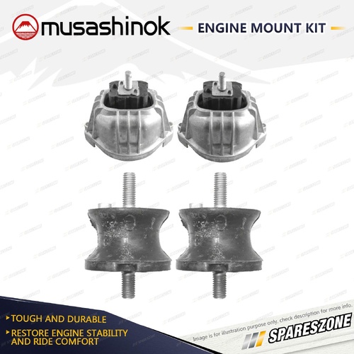 Front + Rear Engine Mount Kit for BMW 320i E90 2.0L N46B20 8/04-9/07 Auto Man.