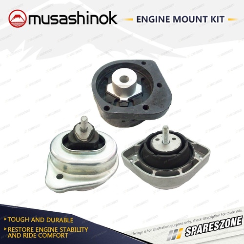 Front + Rear Engine Mount Kit for BMW X3 2.5i 3.0i E83 2.5L 3.0L M54B25 M54B30