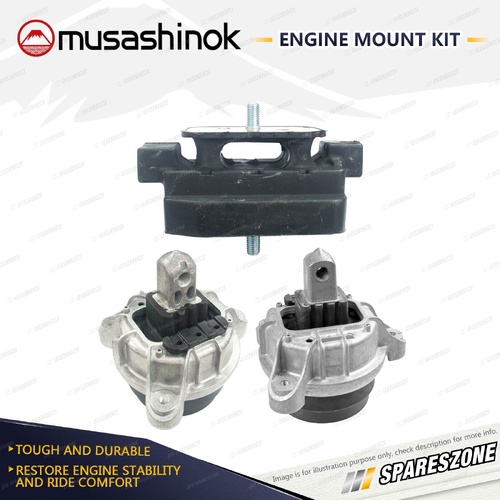 Front + Rear Engine Mount Kit for BMW 520D F10 F11 GT F07 2.0L 4Cyl T-Diesel RWD