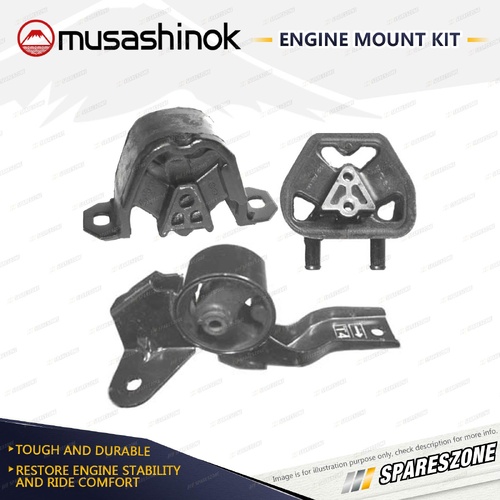 Front + Rear Engine Mount Kit for Daewoo Lanos 1.5L 1.6L 4Cyl A15SMS A16DMS