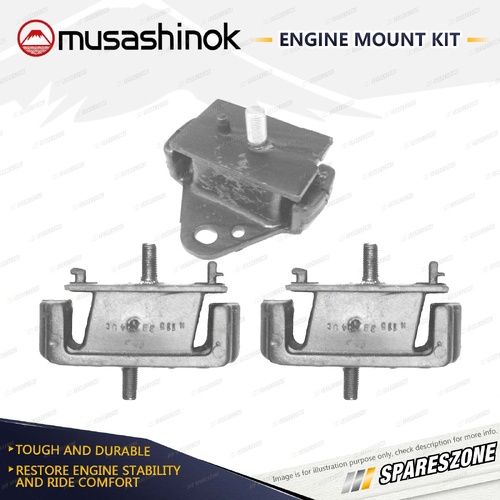 Front + Rear Engine Mount Kit for Ford Econovan JG 2.0L 4Cyl 2WD FE 5/97-2/03