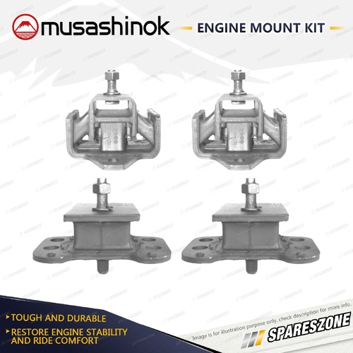 Front + Rear Engine Mount Kit for Ford Maverick DA 4.2L 6Cyl TB42S TD42 91-94