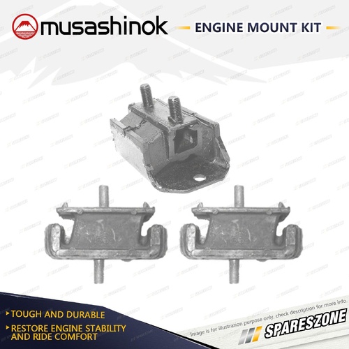 Front + Rear Engine Mount Kit for Ford Courier PE PG PH 2.5L 2.6L 4Cyl 2WD 99-06