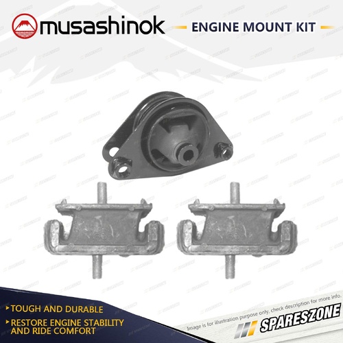 Front + Rear Engine Mount Kit for Ford Econovan E1800 JH 1.8L 4Cyl 2WD 84-06