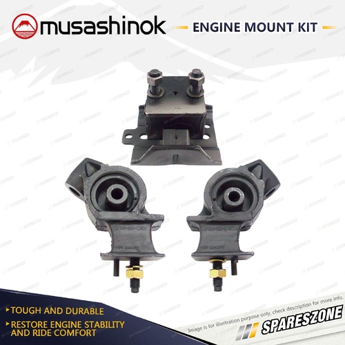 Front + Rear Engine Mount Kit for Ford Ranger PX1 2.2L P4AT 3.2L P5AT Auto