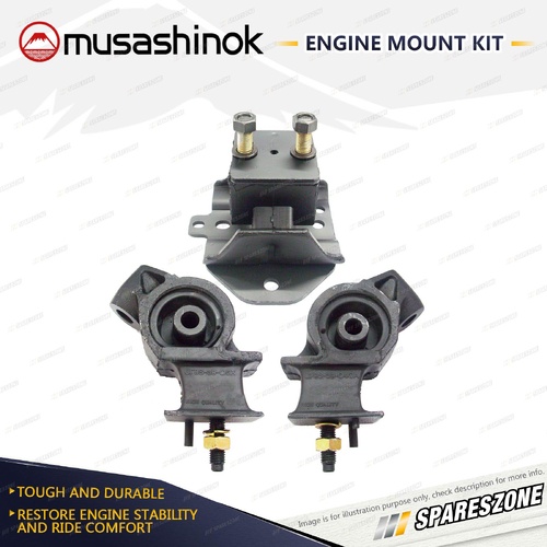 Front + Rear Engine Mount Kit for Ford Ranger PX1 2.2L P4AT 3.2L P5AT Man.