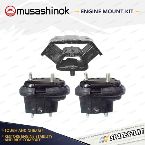 Front + Rear Engine Mount Kit for Holden Commodore VP VR Statesman VR 3.8L V6