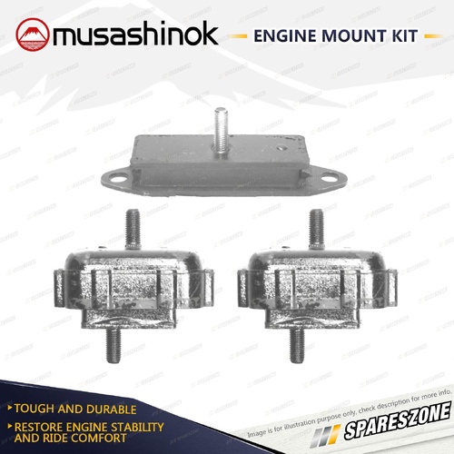 Front + Rear Engine Mount Kit for Holden Drover QB 1.3L 4Cyl 4WD G13A 3/85-12/87