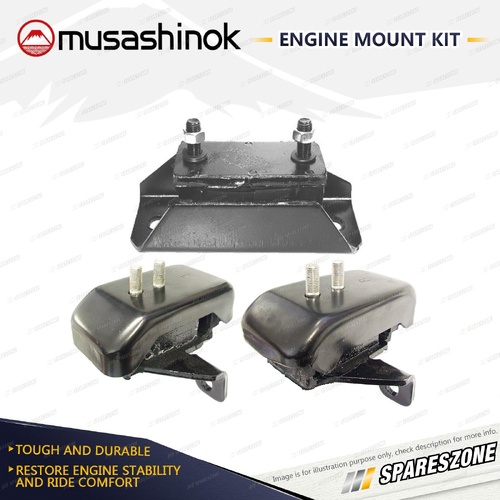 Front + Rear Engine Mount Kit with cover for Holden Frontera MX Rodeo TF R9