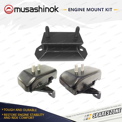 Front + Rear Engine Mount Kit with cover for Holden Rodeo TF R9 3.2L V6 6VD1