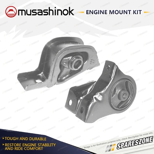 Front + Rear Engine Mount Kit for Honda Civic ED3 ED6 Concerto MA2 CRX EF7 84-93