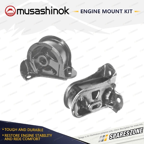 Front + Rear Engine Mount Kit for Honda Prelude BA4 BA5 4WS 2.0L 4Cyl B20A B20A6