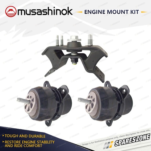 Front + Rear Engine Mount Kit for Hyundai iLoad TQ 2.4L 4Cyl RWD G4KG 2/08-12/15