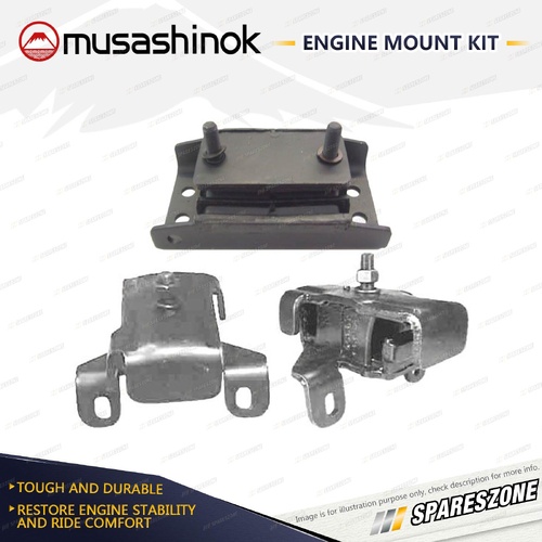 Front + Rear Engine Mount Kit for Isuzu Trooper UBS 3.2L V6 4WD 6VD1 1/92-12/97