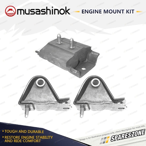 Front + Rear Engine Mount Kit for Jeep Wrangler YJ 2.5L VP 87-96 Auto & Man.