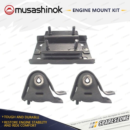 Front + Rear Engine Mount Kit for Jeep Wrangler TJ Renegade Sport 4.0L 6Cyl MX