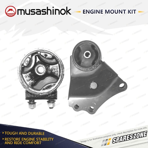 Front + Rear Engine Mount Kit for Kia Mentor GLX SLX 1.8L 4Cyl TE 9/98-02 Manual