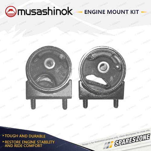 Front + Rear Engine Mount Kit for Kia Rio BC 1.5L 4Cyl A5D 7/00-7/05 Auto Man.