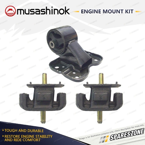 Front + Rear Engine Mount Kit for Kia K2900 PU3 2.9L 4Cyl T-Diesel J3 4/08-1/13