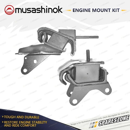 Front + Rear Engine Mount Kit for Mazda 626 GC 2.0L 4Cyl incl Turbo FE FET 83-87