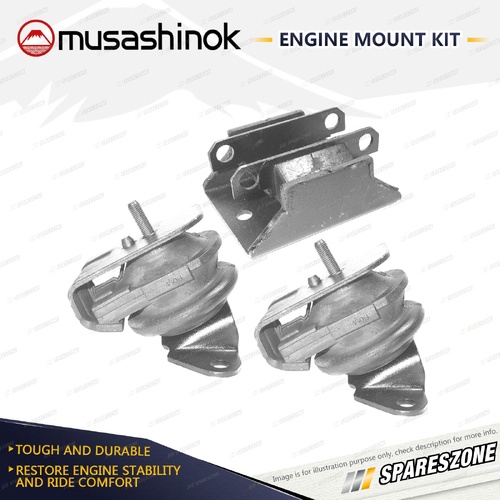 Front + Rear Engine Mount Kit for Mazda MPV LV 3.0L V6 RWD JEE 10/93-95 Auto