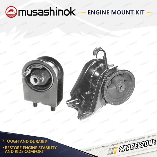 Front + Rear Engine Mount Kit for Mazda 626 GF 2.0L 4Cyl FSDE 97-99 Auto