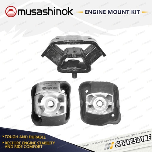 Front + Rear Engine Mount Kit for Mercedes Benz 300SE 300SEL W126 3.0L 6Cyl