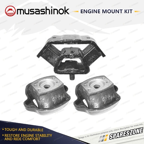 Front + Rear Engine Mount Kit for Mercedes Benz 560SEC Coupe C126 5.6L 6Cyl