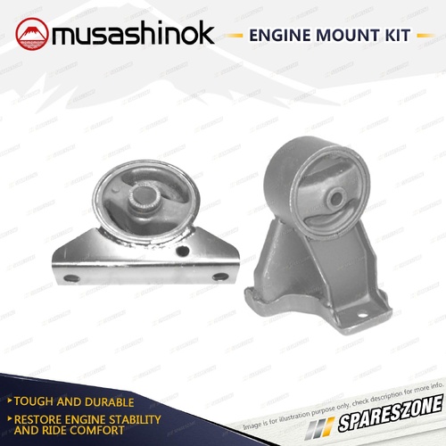 Front + Rear Engine Mount Kit for Mitsubishi Galant HG HH 2.0L 4Cyl 4G63 89-92