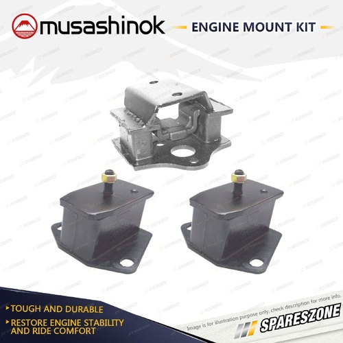 Front + Rear Engine Mount Kit for Mitsubishi Triton ME MF MG MH MJ 2.5L 86-91