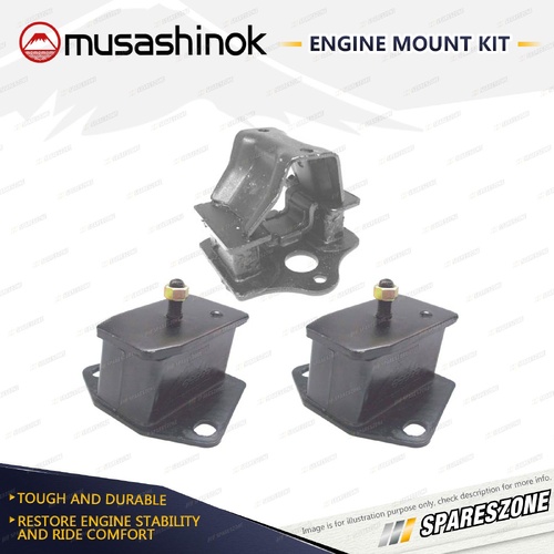 Front + Rear Engine Mount Kit for Mitsubishi Triton ME MF MG MH MJ 2.5L 91-96