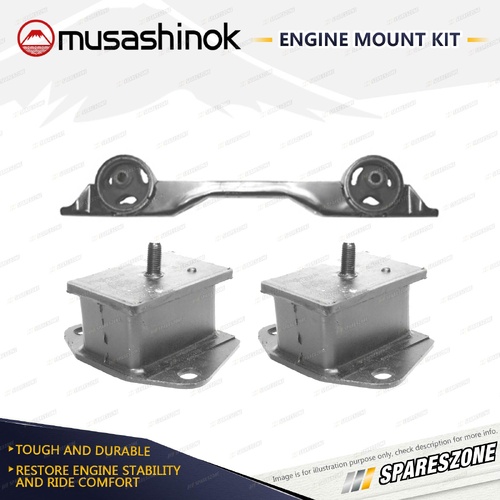 Front + Rear Engine Mount Kit for Mitsubishi L400 Express WA 3.0L 4Cyl 2WD 6G72