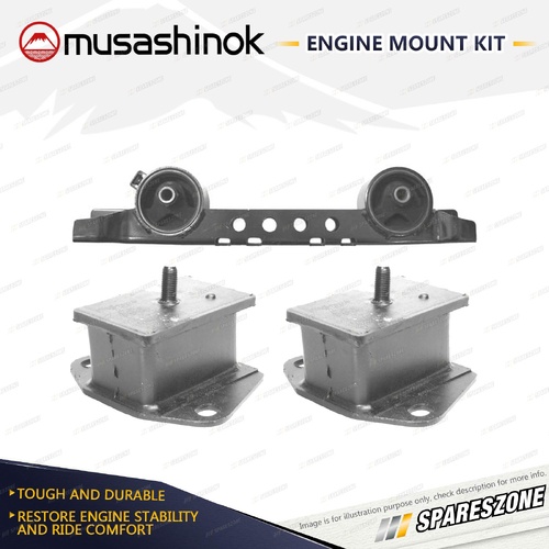 Front + Rear Engine Mount Kit for Mitsubishi Triton MK 3.0L V6 4WD 6G72 97-07